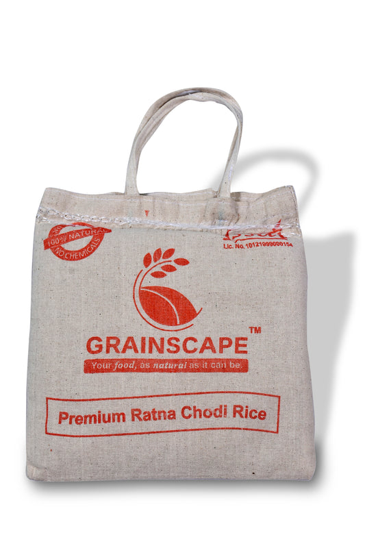 Grainscape Premium Ratna Chodi Rice 900gm. Bag - Naturally Harvested