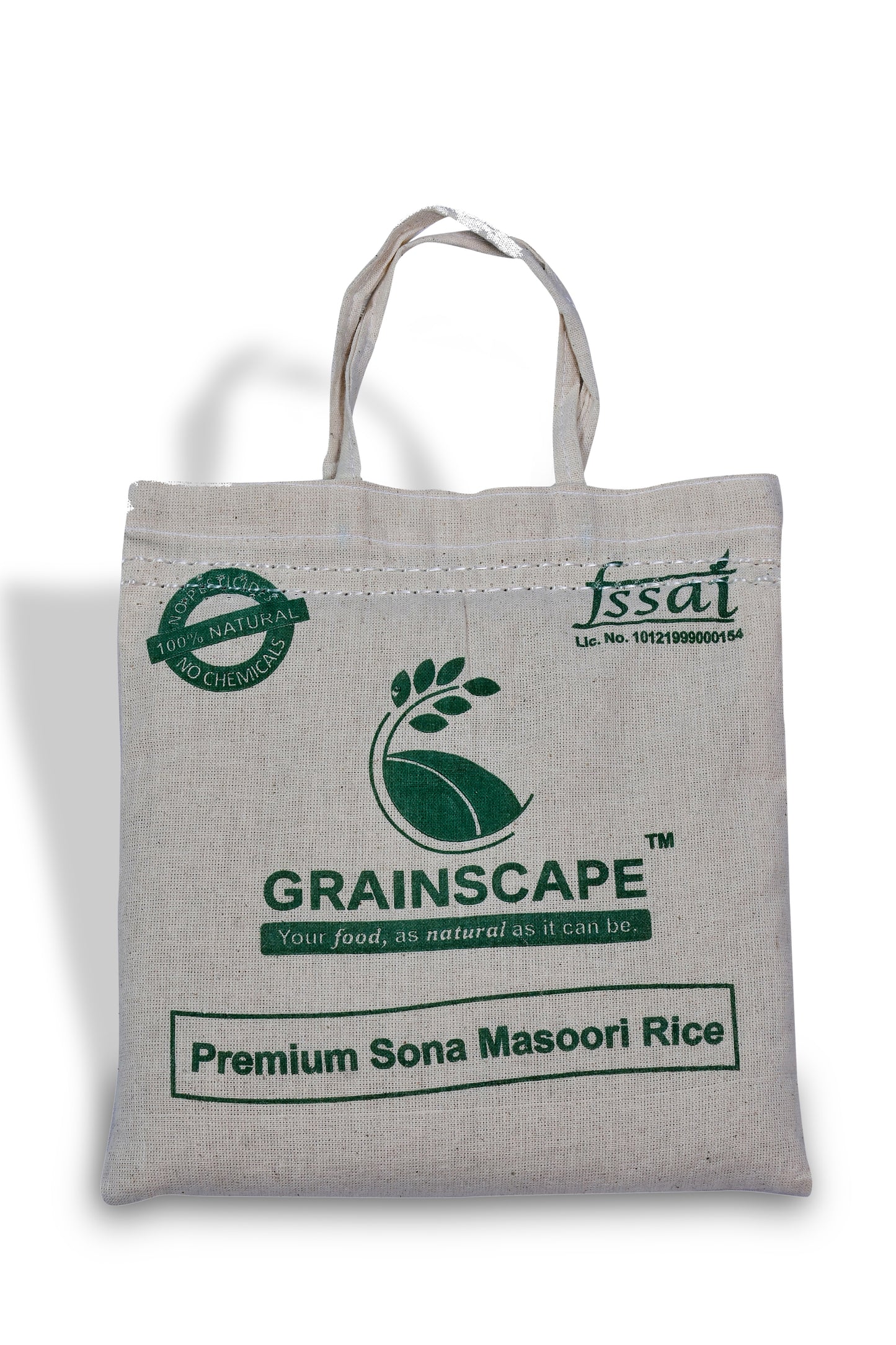 Grainscape Premium Sona Masoori Rice 900 gm. Bag - Naturally Harvested